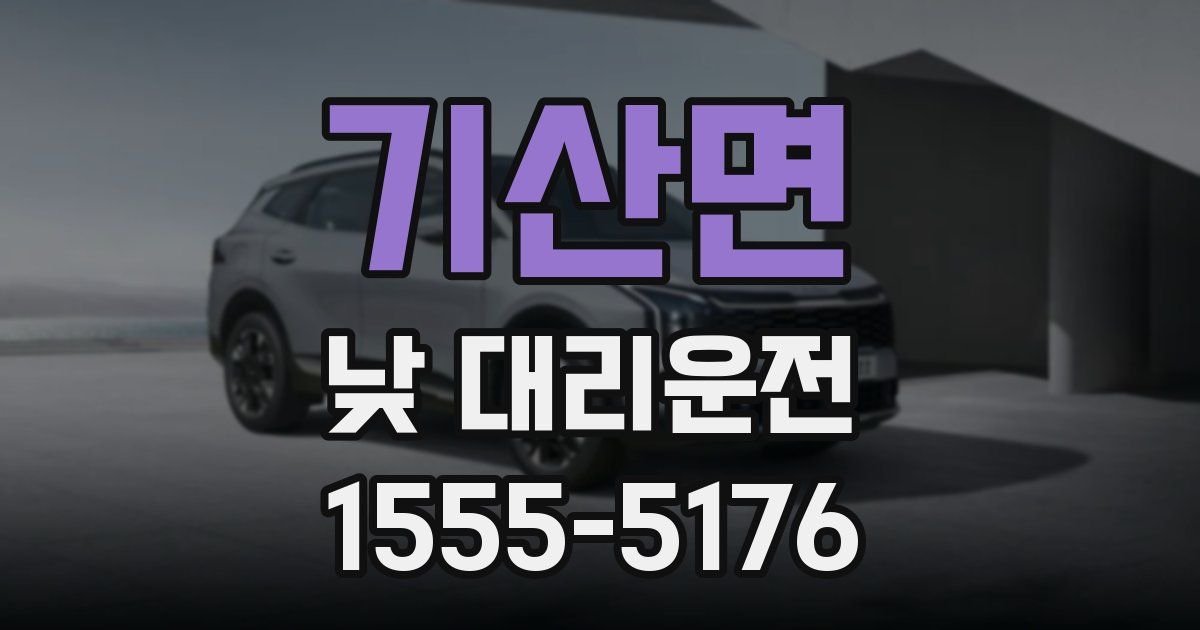 기산면 낮 대리운전