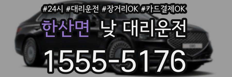 한산면 낮 대리운전
