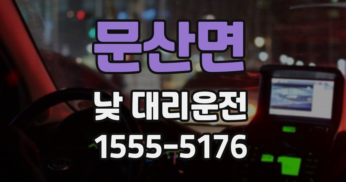 문산면 낮 대리운전