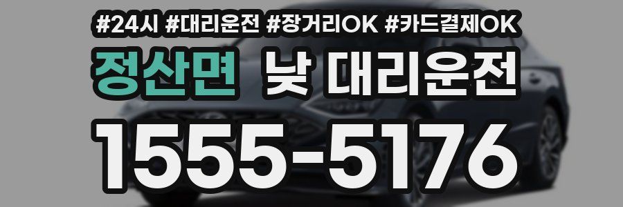 정산면 낮 대리운전