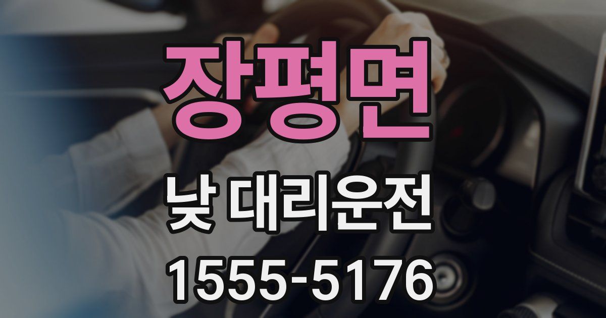 장평면 낮 대리운전