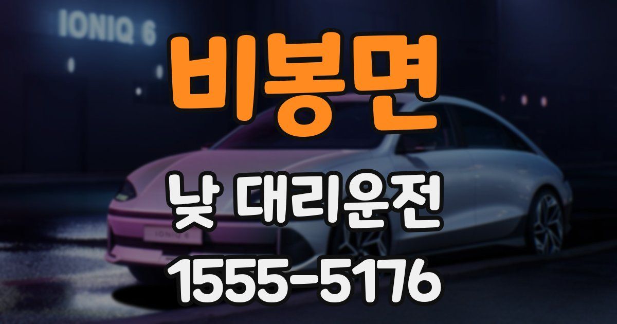 비봉면 낮 대리운전