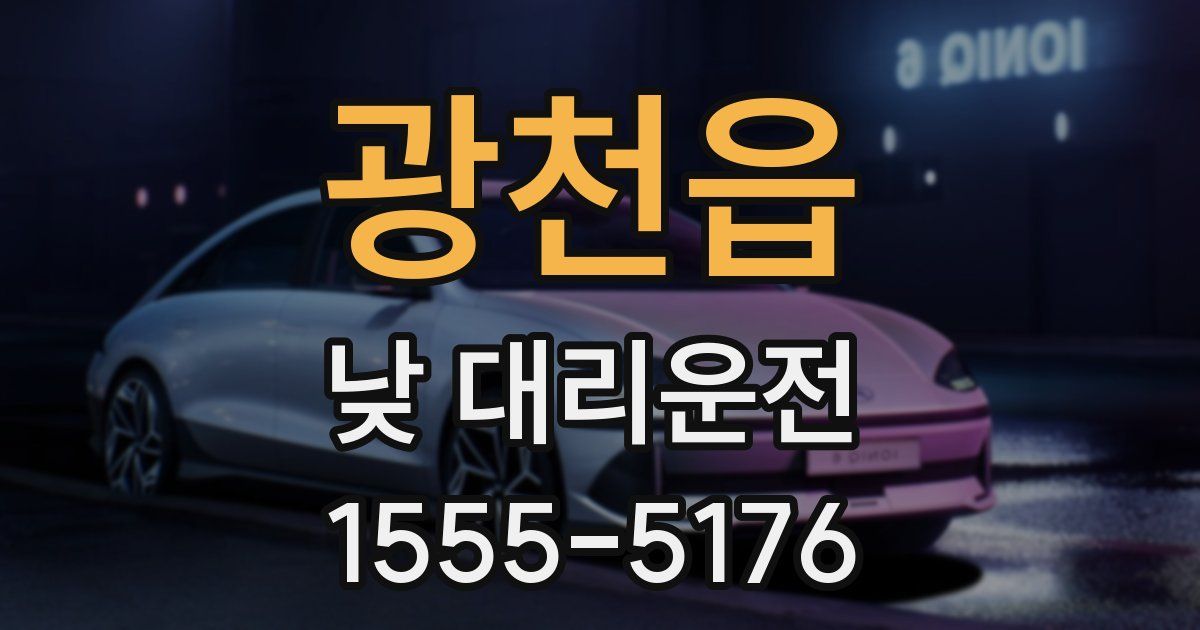 광천읍 낮 대리운전