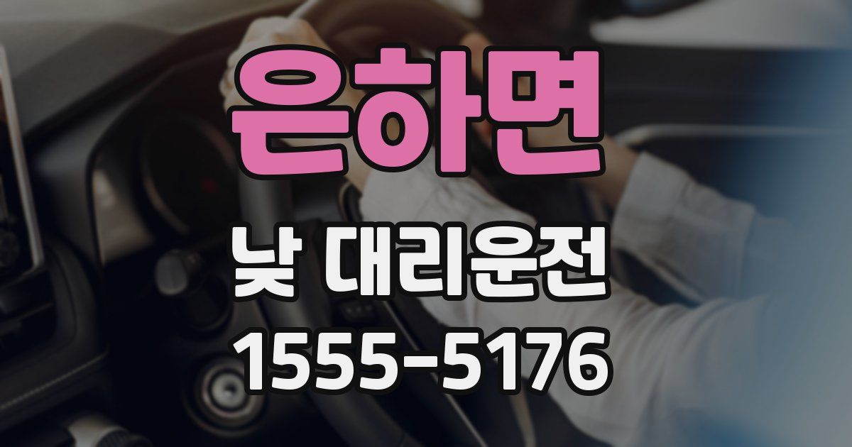 은하면 낮 대리운전