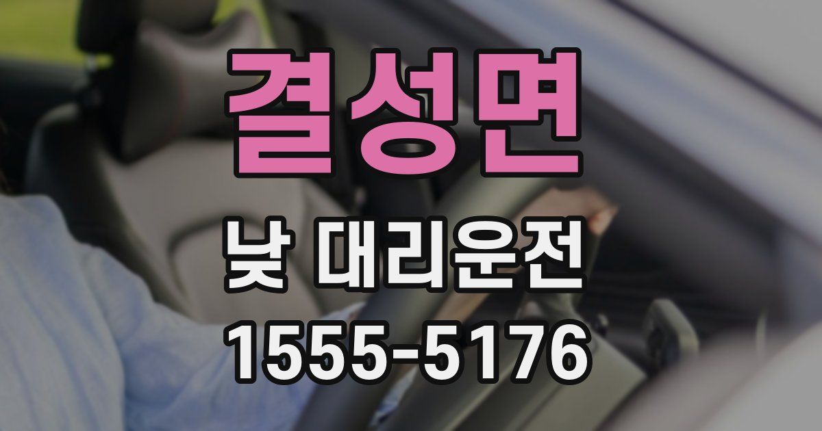 결성면 낮 대리운전