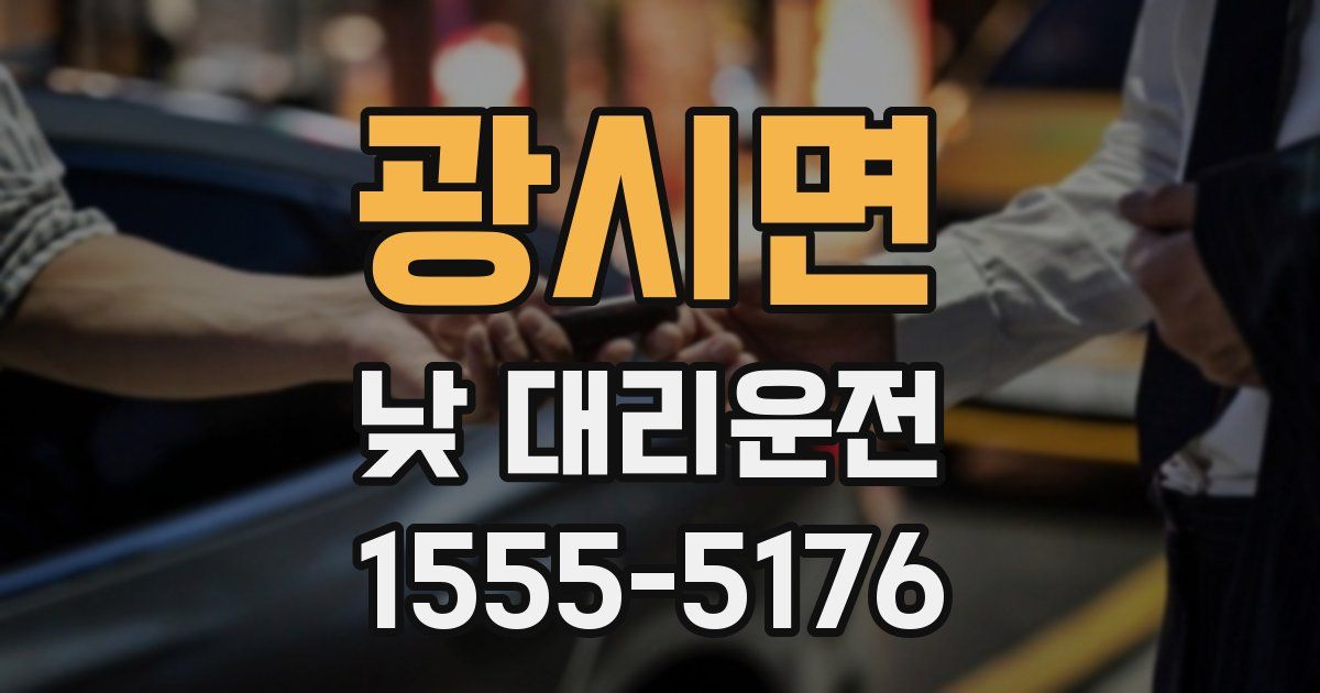 광시면 낮 대리운전