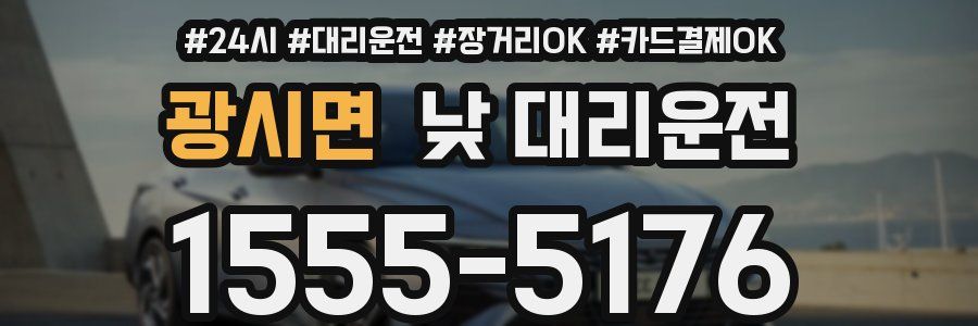 광시면 낮 대리운전