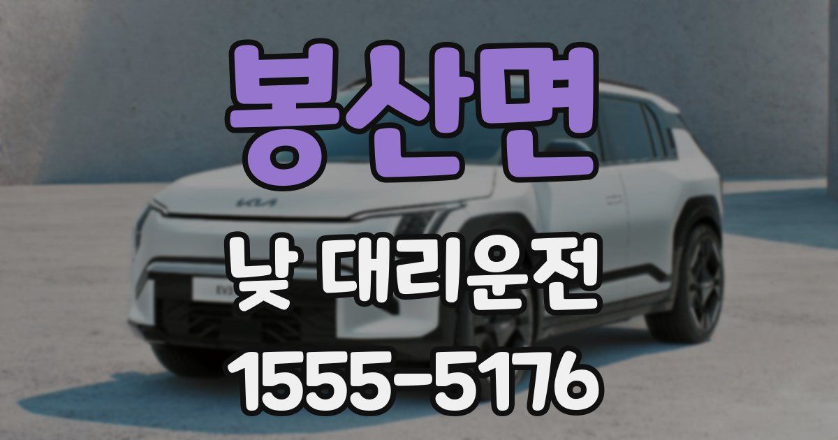 봉산면 낮 대리운전