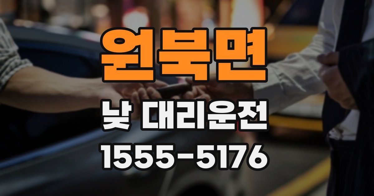 원북면 낮 대리운전
