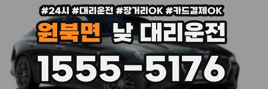 원북면 낮 대리운전