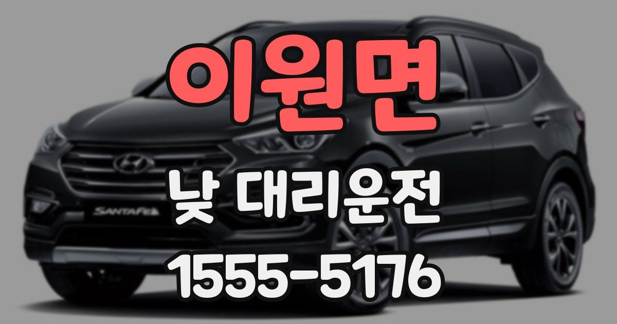 이원면 낮 대리운전