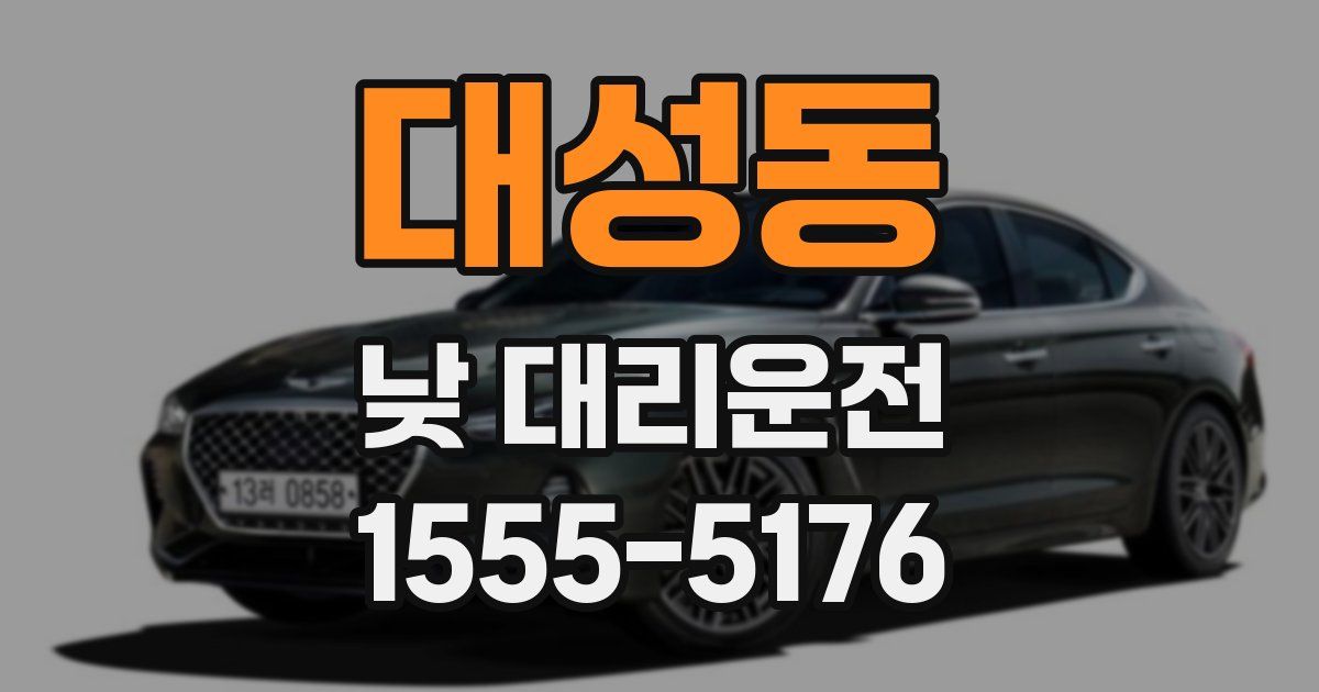 대성동 낮 대리운전