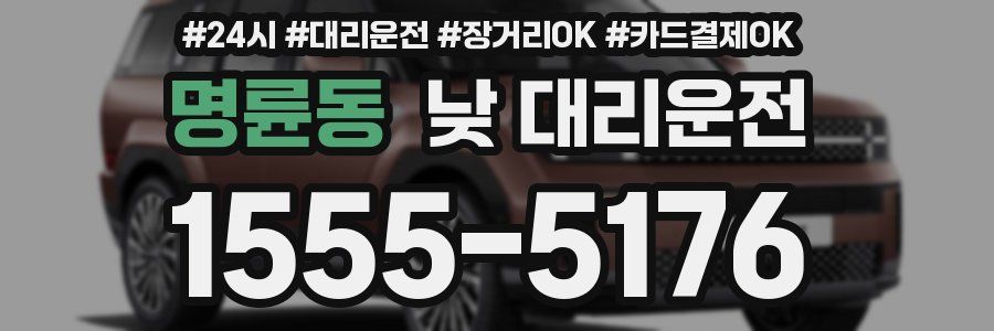 명륜동 낮 대리운전
