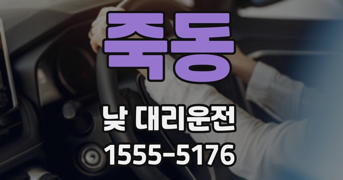 죽동 낮 대리운전