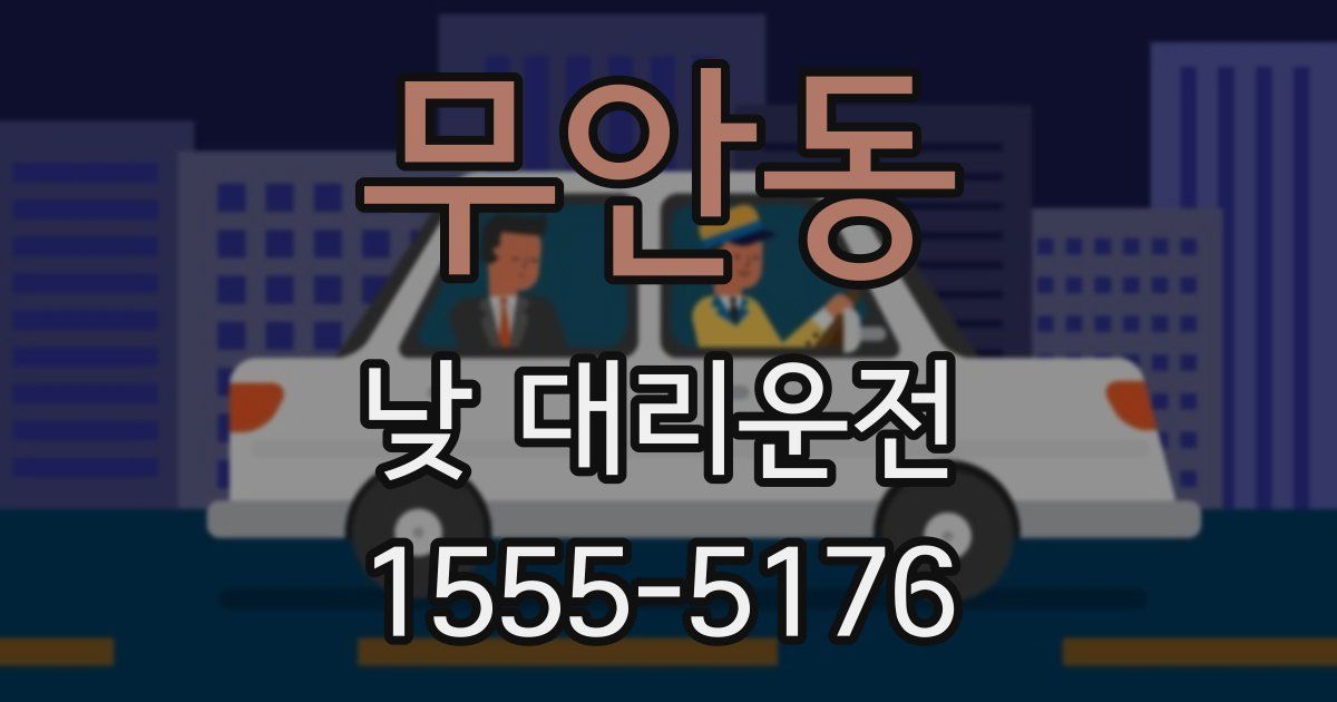 무안동 낮 대리운전
