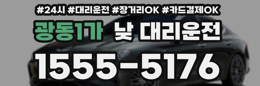 광동1가 낮 대리운전