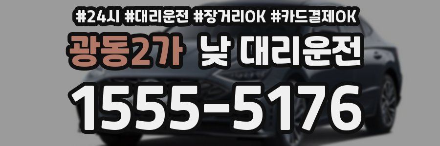 광동2가 낮 대리운전