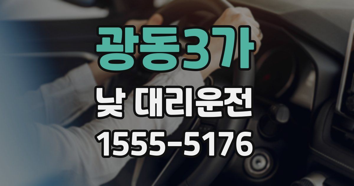 광동3가 낮 대리운전