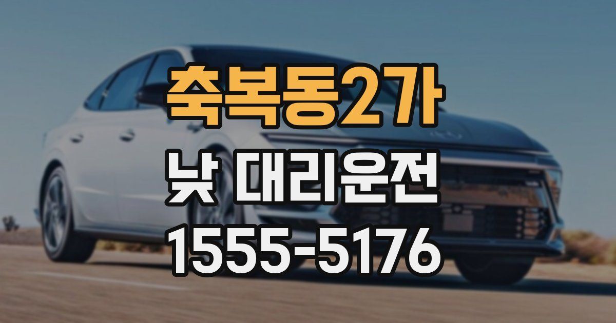 축복동2가 낮 대리운전