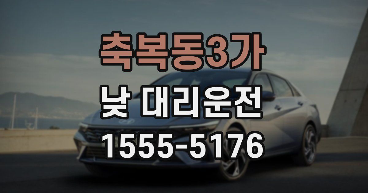 축복동3가 낮 대리운전