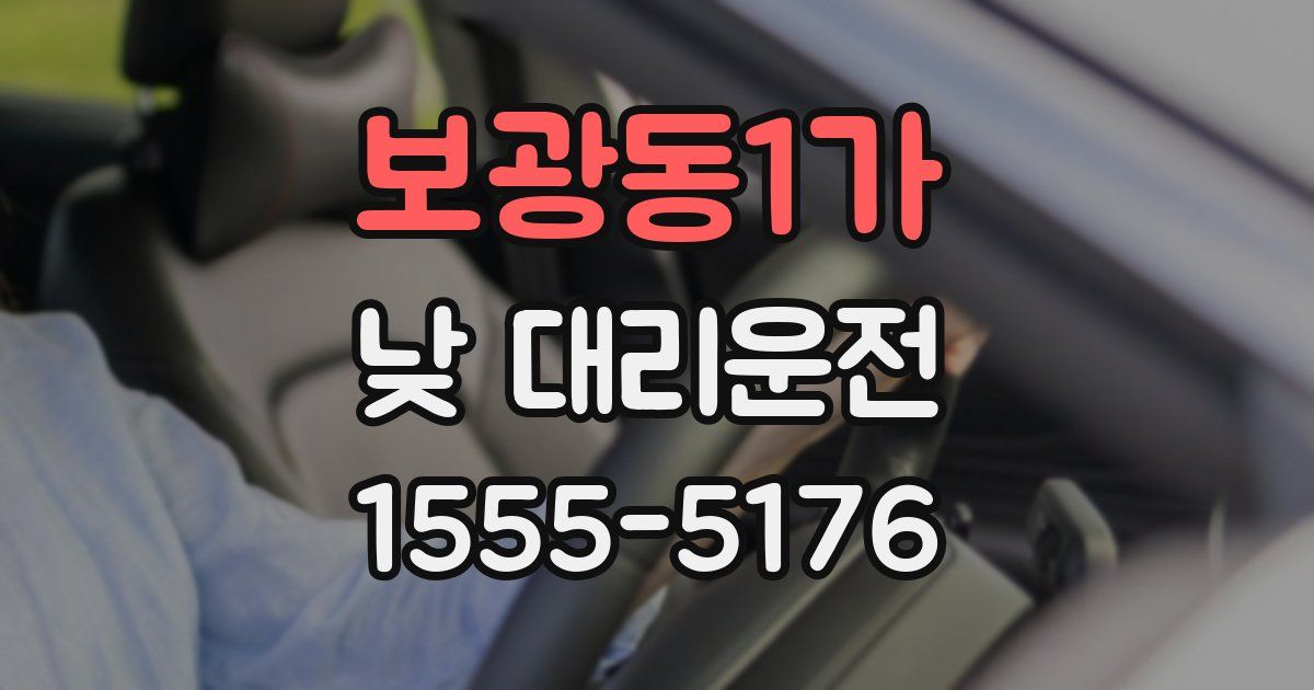 보광동1가 낮 대리운전