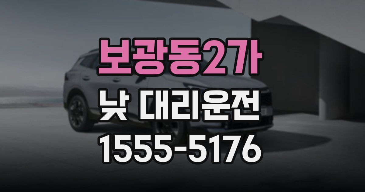 보광동2가 낮 대리운전