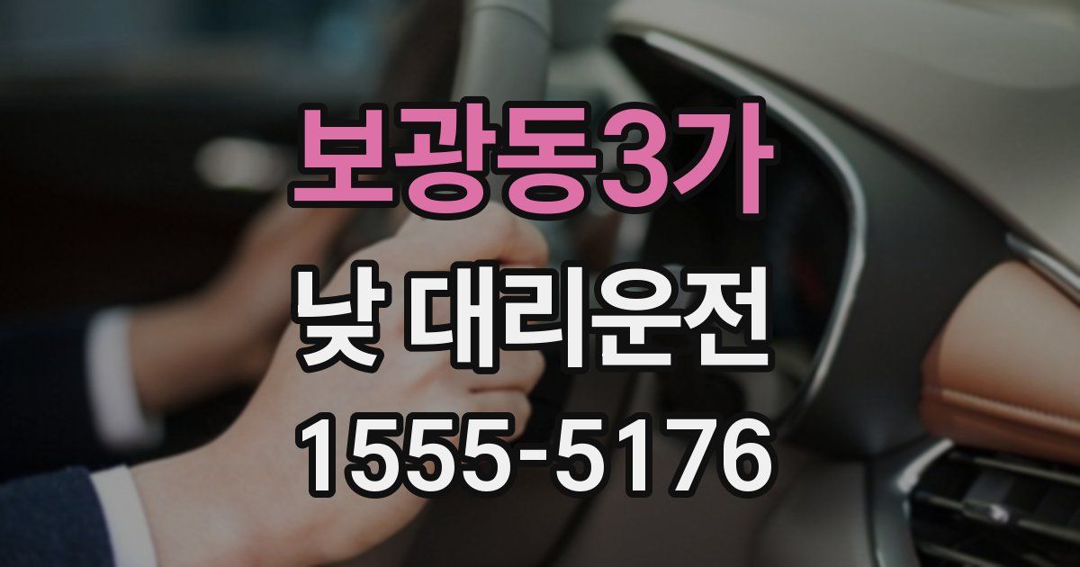 보광동3가 낮 대리운전