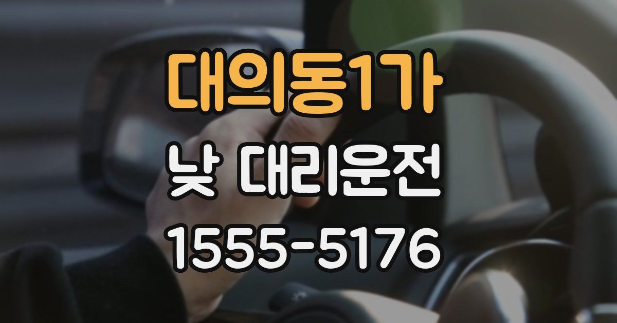 대의동1가 낮 대리운전
