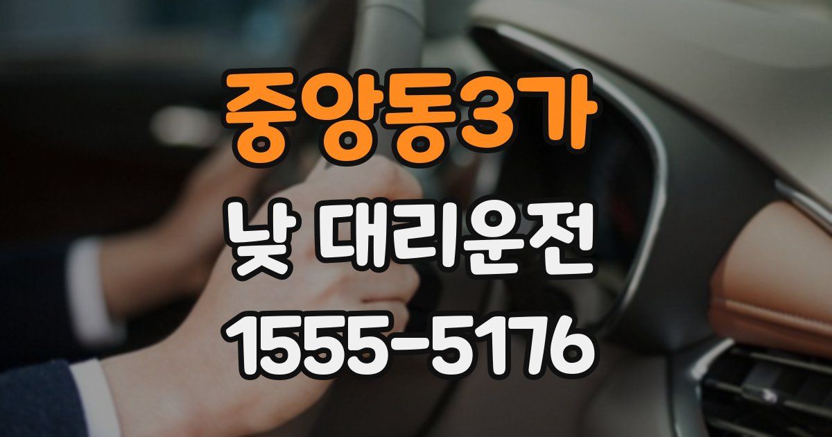 중앙동3가 낮 대리운전