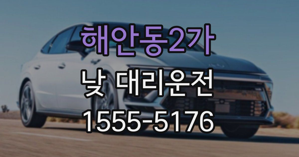 해안동2가 낮 대리운전