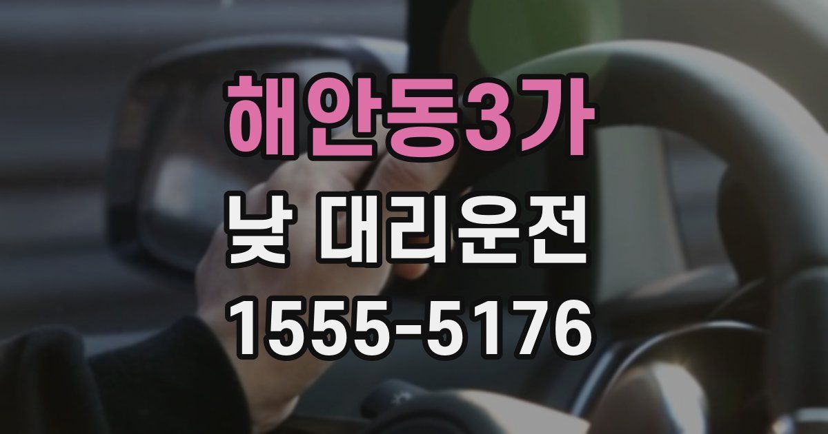 해안동3가 낮 대리운전