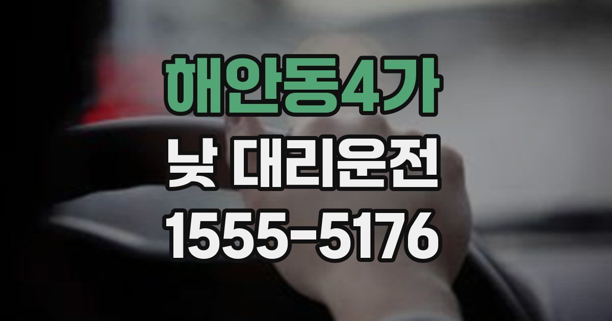 해안동4가 낮 대리운전
