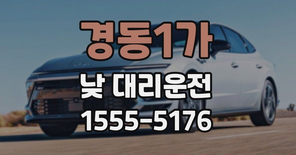 경동1가 낮 대리운전