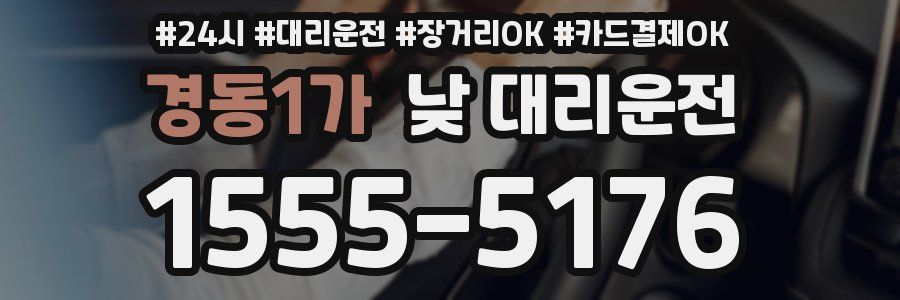 경동1가 낮 대리운전