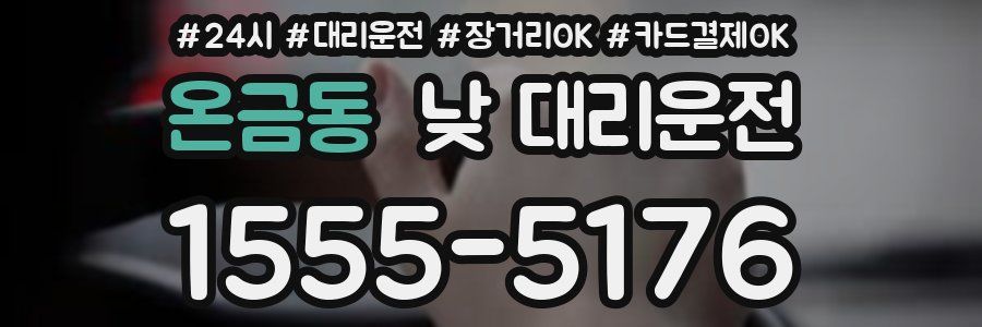 온금동 낮 대리운전