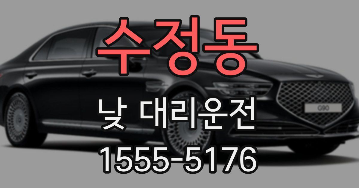 수정동 낮 대리운전