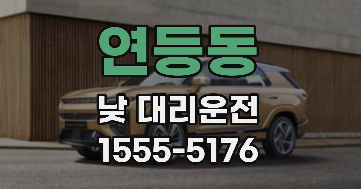 연등동 낮 대리운전