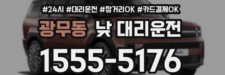 광무동 낮 대리운전