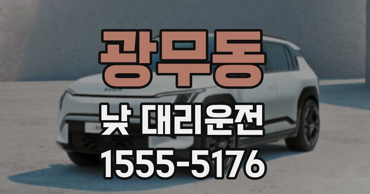 광무동 낮 대리운전