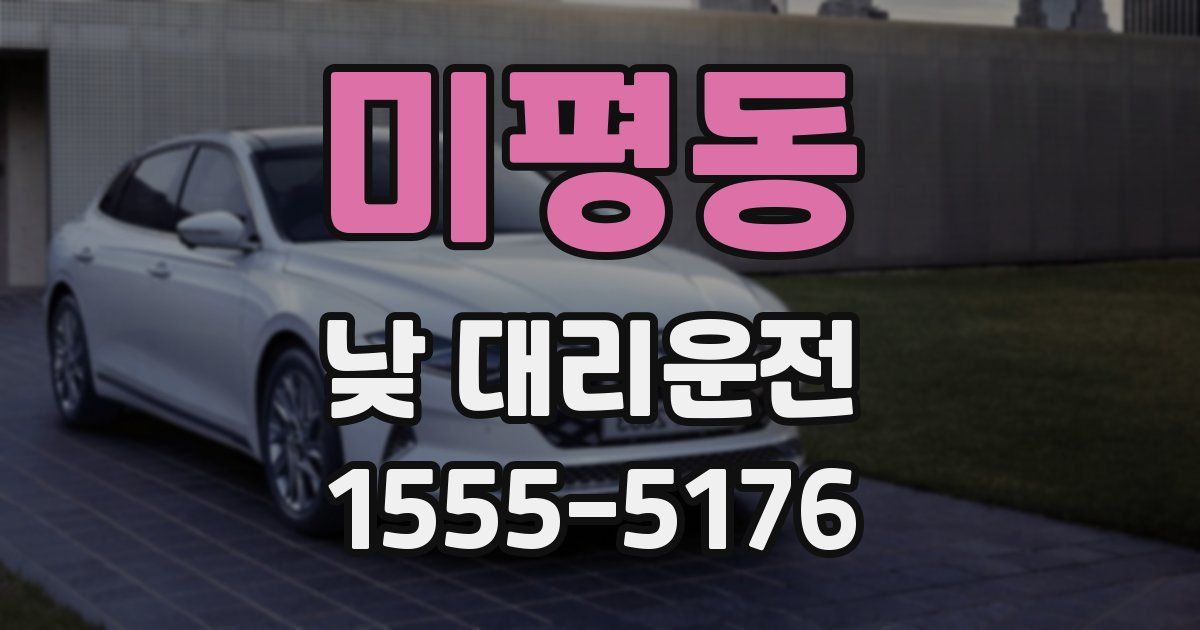 미평동 낮 대리운전
