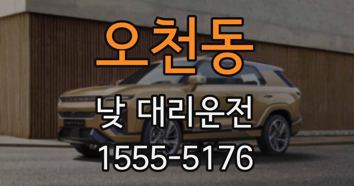 오천동 낮 대리운전