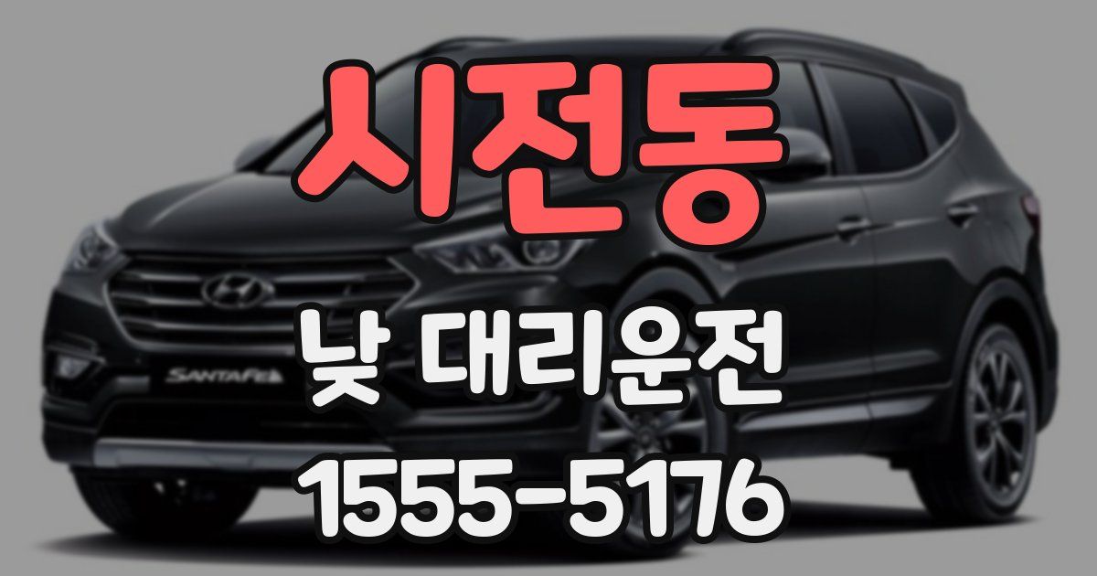 시전동 낮 대리운전