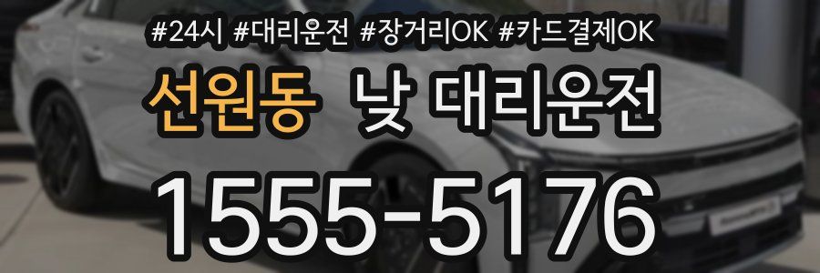 선원동 낮 대리운전