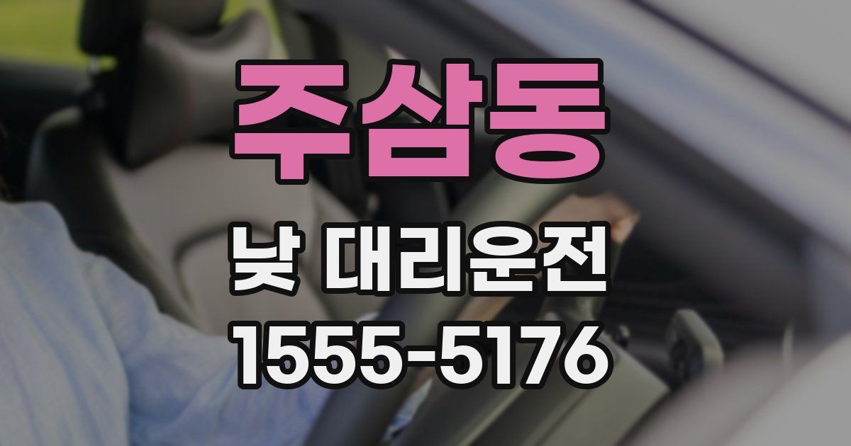 주삼동 낮 대리운전