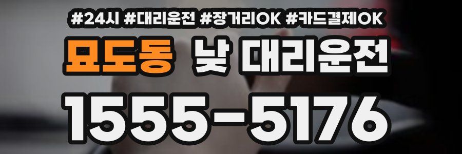 묘도동 낮 대리운전