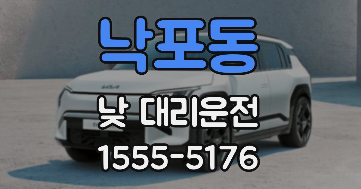 낙포동 낮 대리운전