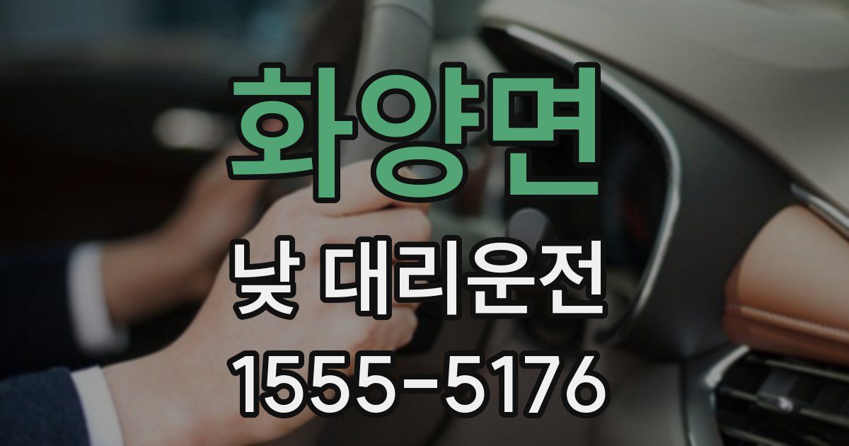 화양면 낮 대리운전