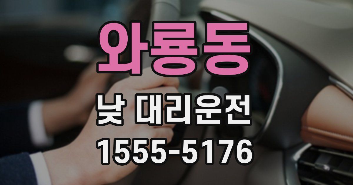 와룡동 낮 대리운전