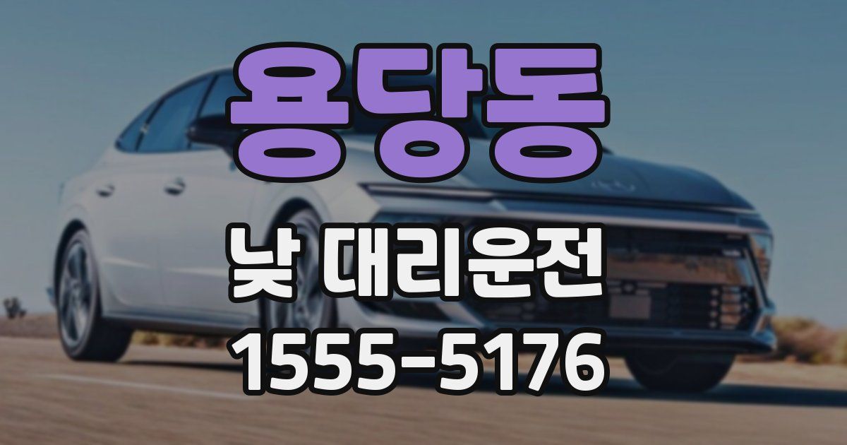 용당동 낮 대리운전