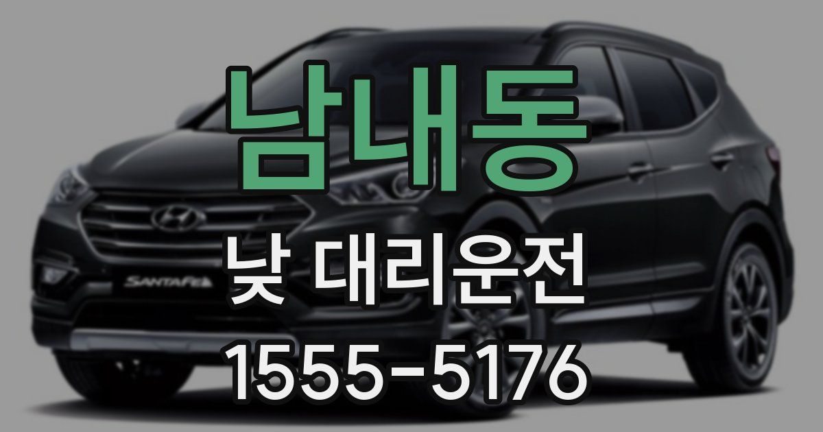 남내동 낮 대리운전